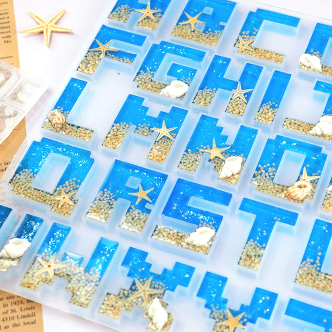 Amazon.co.jp: FineInno ピクセル形 文字形 アルファベット形 英語形